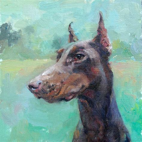Doberman Dog Paintings Dog Portraits Dog Art