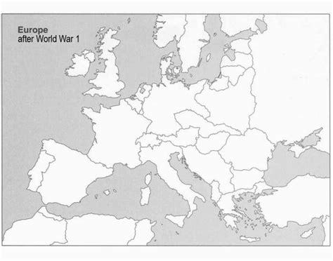 Create your own custom historical map of europe at the start of world war ii (1939). Blank Map Of Europe after Ww1 | secretmuseum