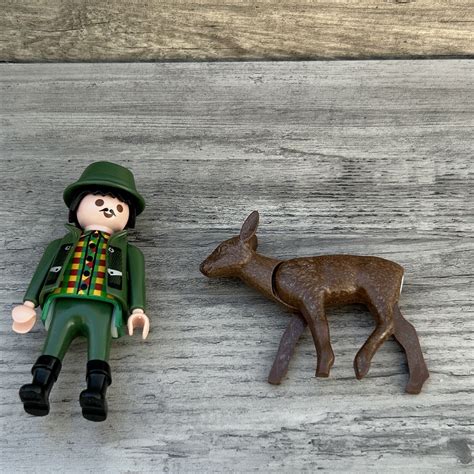 Playmobil 4938 Park Ranger Figure With Deer Replacement Pieces For Set