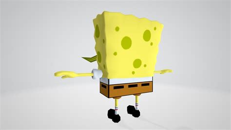 3d Model Cartoon Character Spongebob 09 Vr Ar Low Poly Cgtrader