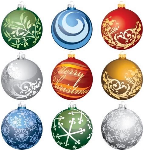 Christmas Ornament Balls Vector Set Vectors Graphic Art Designs In