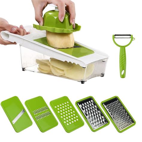 Mandoline Slicer With Container For Vegetable Stainless Steel Food