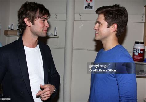 Chace Crawford And Aaron Tveit Backstage At The Hit Musical Next To
