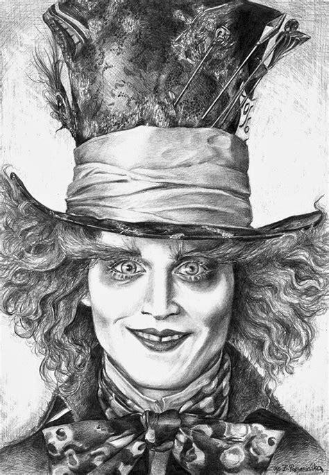 Johnny Depp Mad Hatter Drawing At Explore Collection Of Johnny Depp Mad