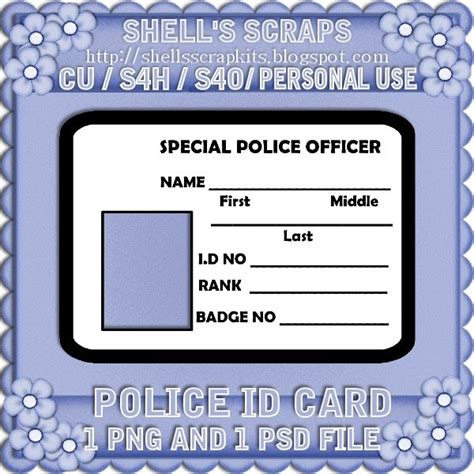 Shells Scraps Free Cu Police Id Card
