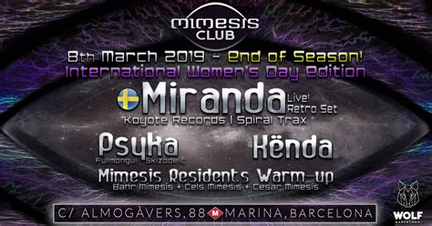 Mimesis Club · 8 Mar 2019 · Barcelona Spain · Goabase ॐ Parties And