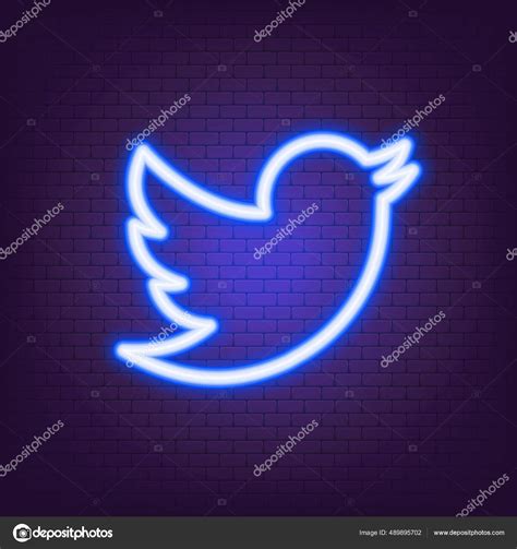 Twitter Neon Logo Twitter Icon Social Media Icons Realistic Twitter