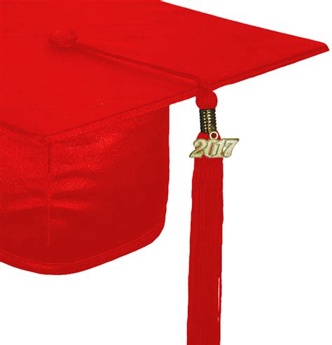 Shiny Red Cap And Gown Middle School Junior High Graduation Set