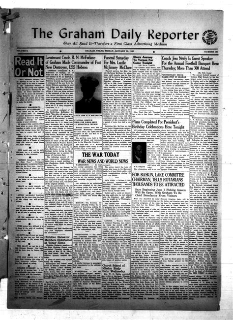 The Graham Daily Reporter (Graham, Tex.), Vol. 8, No. 131, Ed. 1 Friday