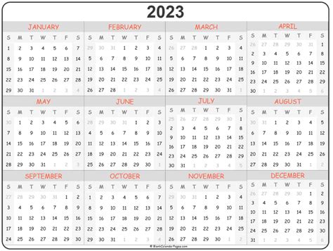 2023 Calendar Printable List Best Free Calendars For You Printable