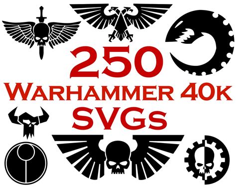 Warhammer 40k Svg Bundle Warhammer Stickers Clipart Etsy Canada