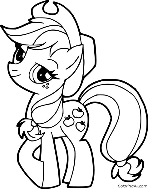 Applejack Pony Coloring Pages