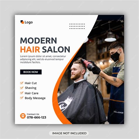Premium Psd Barber Shop Hair Salon Social Media Banner Or Instagram