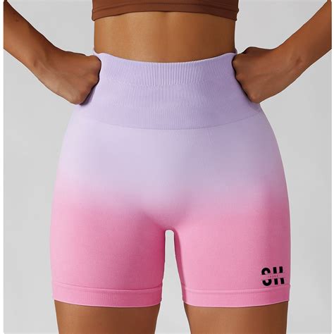 Womens Tie Dye Solids Butt Lifting High Waisted Seamless Bike Shorts For Gym Exercise Workout