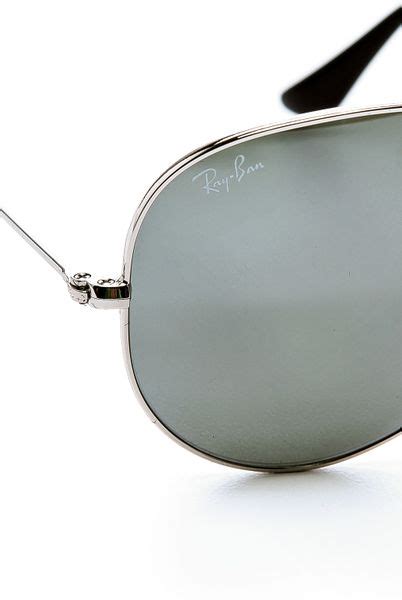 Ray Ban Mirrored Original Aviator Sunglasses Silver In Silver Lyst