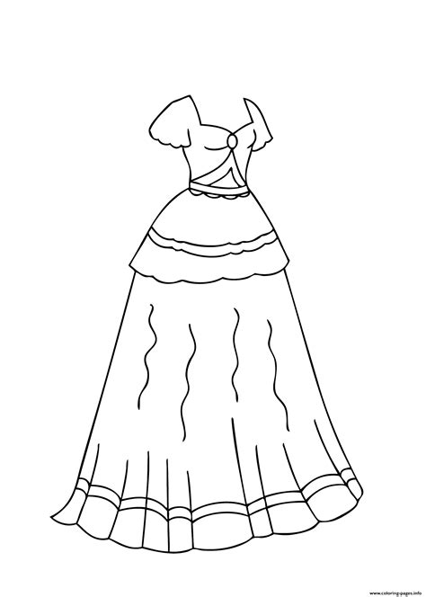 Dress Coloring Page Printable