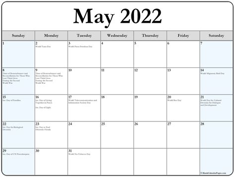 Printable 2022 Monthly Calendar With Us Holidays Printable Calendar 2021