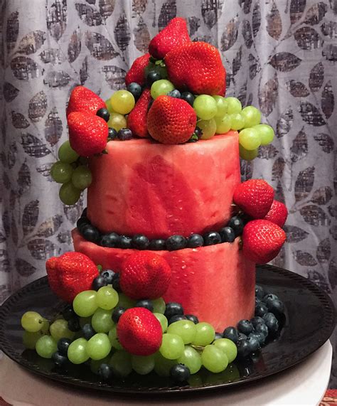 Watermelon Cake Watermelon Cake Summer Fruit Desserts Food Garnishes