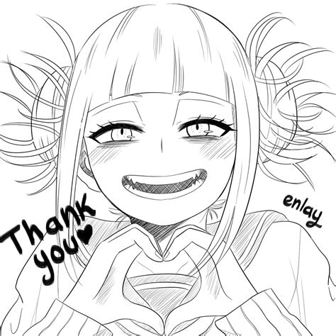 Cute My Hero Academia Coloring Pages Toga Colorear Anime Dibujos