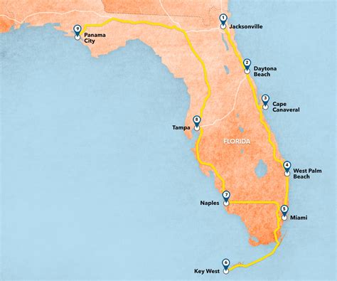 Detailed Map Of Florida West Coast Beaches