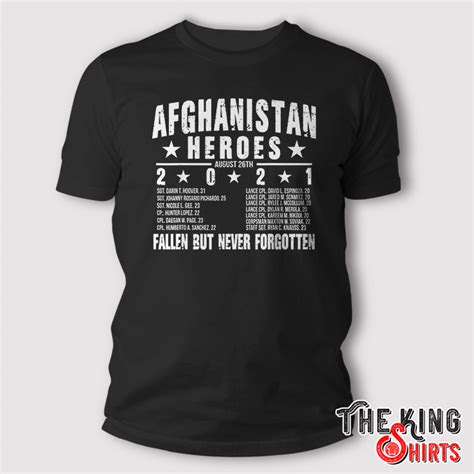Afghanistan Heroes Fallen But Never Forgotten T Shirt Thekingshirts