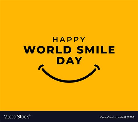 World Smile Day Design Template Greeting Design Vector Image