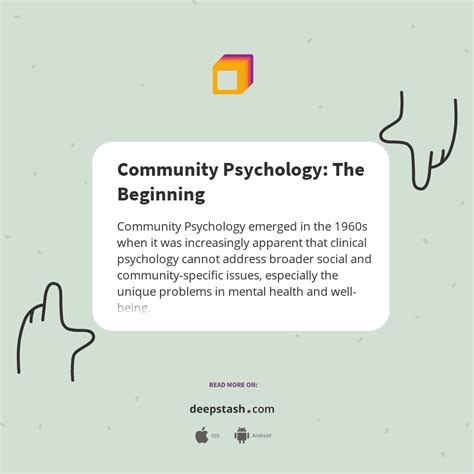 Community Psychology The Beginning Deepstash