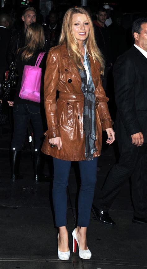 Pin By Fashion Dolling On Blake Lively Red Leather Jacket Leather