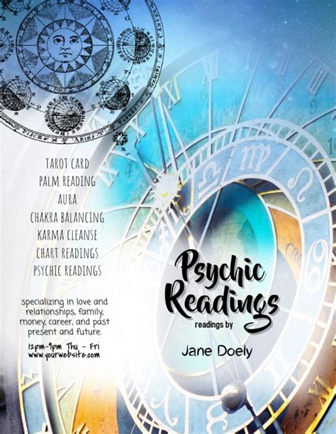Copia De Psychic Psychic Reading Astrology Flyer Postermywall