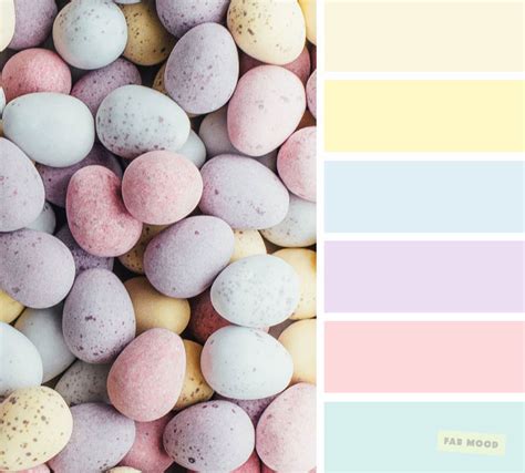 Pastel Color Scheme Easter Eggs Inspired Color Palette