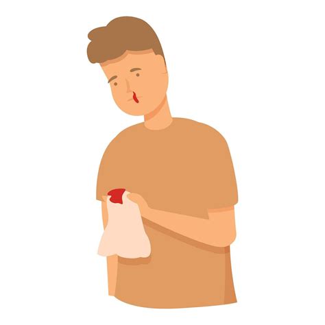 Nose bleeding icon cartoon vector. Medical nose problem 36480338 Vector