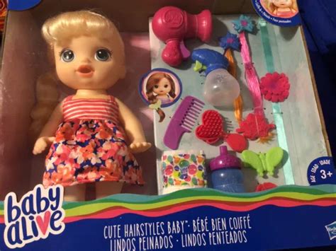 HASBRO BABY ALIVE Cute Hairstyles Baby Blonde Sculpted Hair New 20 00