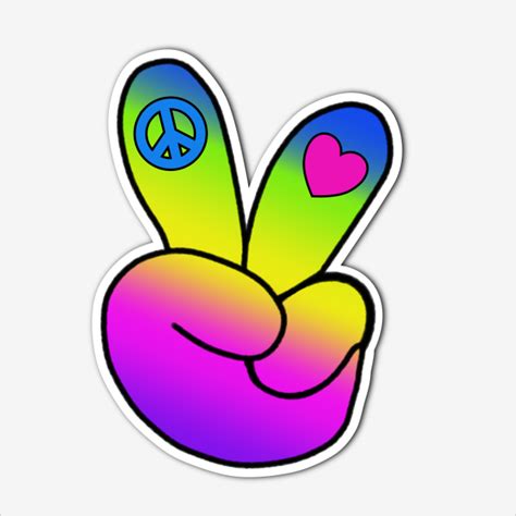 Hand Peace Sign Sticker