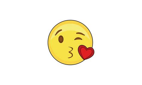 Kissing Emoji Isolated On White 26734224 Vector Art At Vecteezy