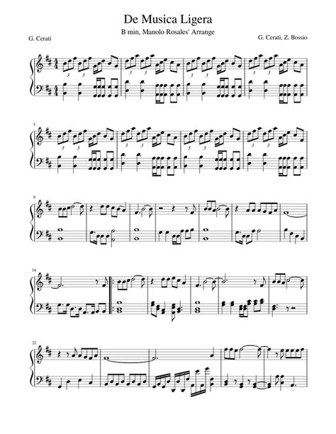 De Musica Ligera Sheet Music For Piano Download Free In Pdf Or Midi