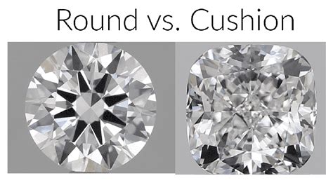 Round Cut Vs Cushion Cut Diamonds Rare Carat