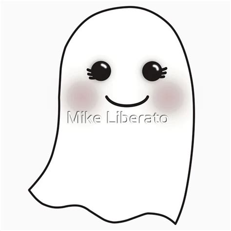 horrifying cute ghost girl stickers by mike liberato redbubble