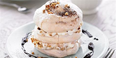 Hazelnut Meringues With Hazelnut Praline Chocolate Sauce Recipe