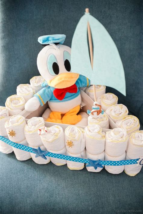 How To Make A Boat Diaper Cake Baby Shower Gift DIY Crafts