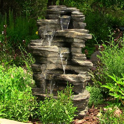 Ceramic cascade outdoor bird bath fountain. Outdoor Fountain Ideas & Buyers Guide