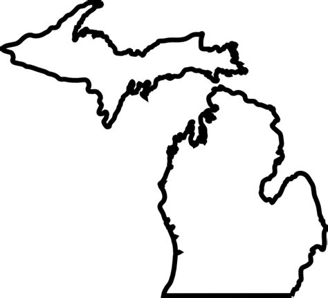 Michigan Map Outline Clip Art At Clker Vector Clip Art Online