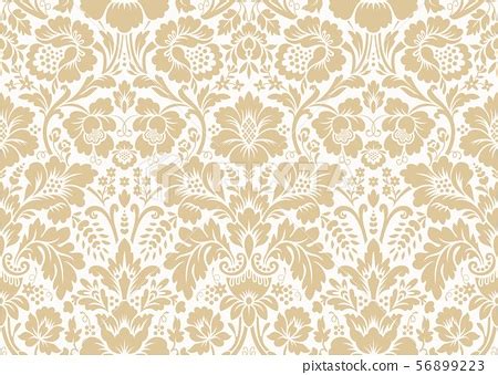 Vector Seamless Damask Gold Patterns Stock Illustration