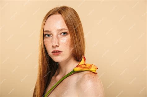 Premium Photo Beauty Portrait Of A Beautiful Young Topless Redhead Girl