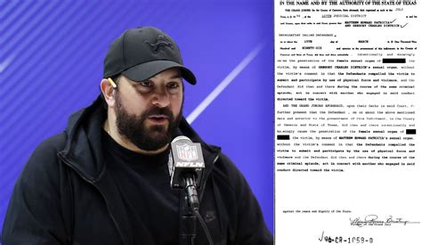 Report Lions Hc Matt Patricia Was Indicted On Sexual Assault Charge In