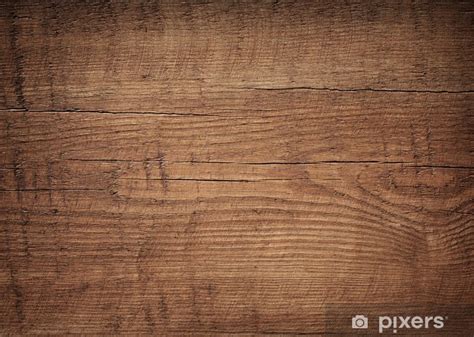 Wall Mural Dark Brown Scratched Wooden Cutting Board Wood Texture