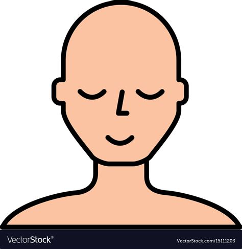 Bald Man Face Cartoon Royalty Free Vector Image