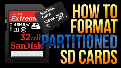 How To Format A Partitioned Sd Card Sdformatter Tutorial Youtube