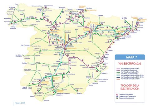 Spain Railways Map Full Size