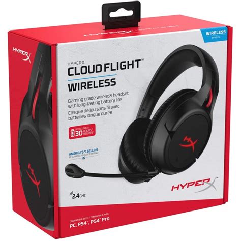 Hyperx Cloud Flight Wireless Gaming Headset With Noise Cancelling Microphone Geewiz