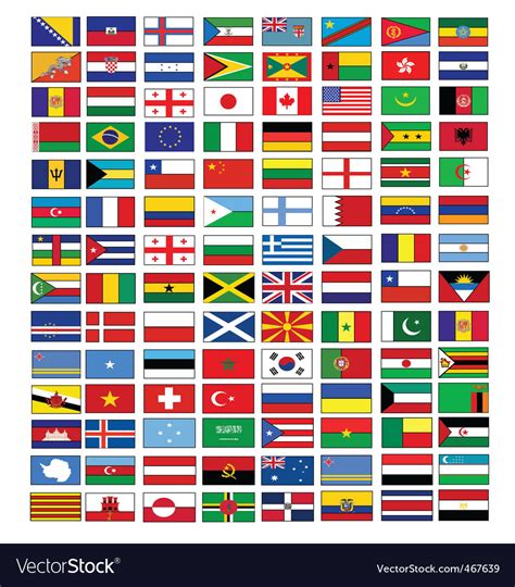 Flags Of The World Global World Flags Vector Design Images Global Flags